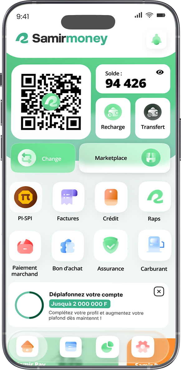 L’application Samir Money sur un téléphone